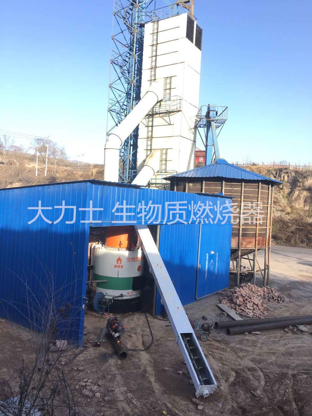生物質(zhì)燃燒器對(duì)接糧食烘干塔